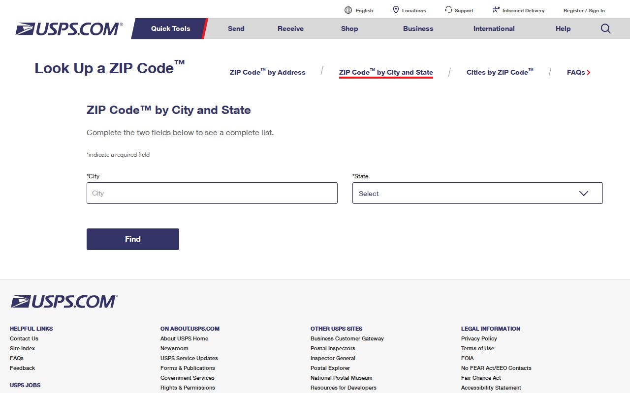 Cooper City ZIP code directory search in the USPS lookup